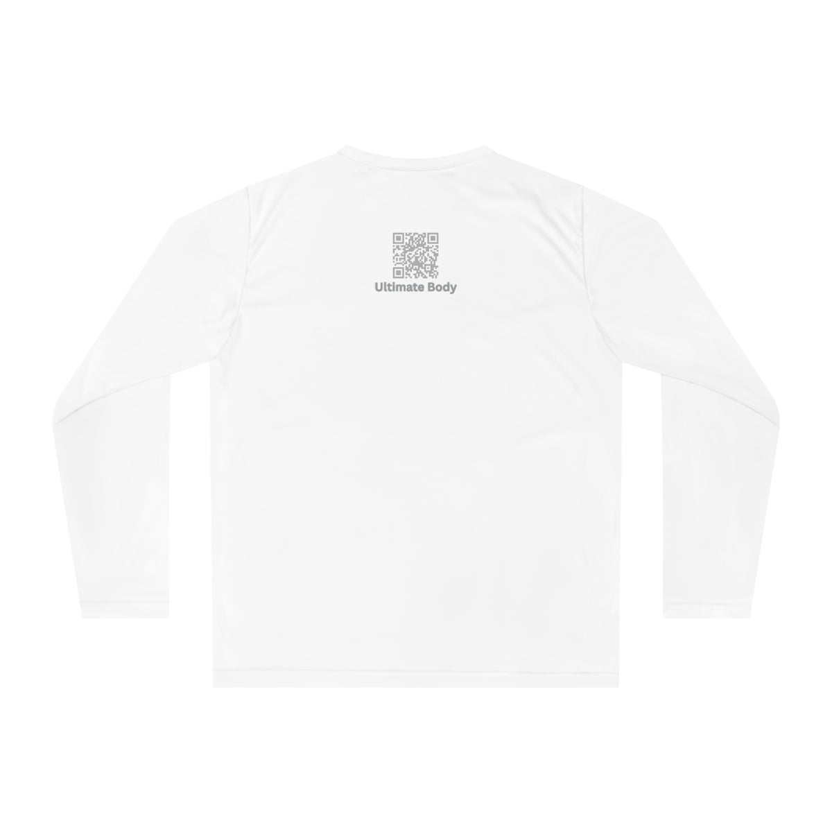 Performance Long Sleeve Shirt — Ultimate Body Blueprint Logo & QR Tech Tee