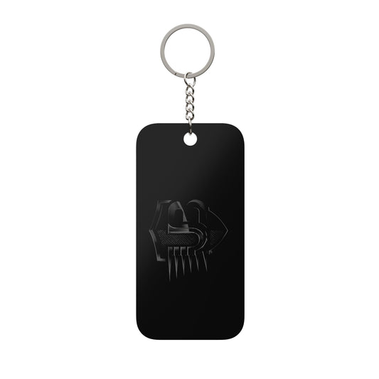 Double-Sided Keychain — Fitness Logo Keyring (Black)