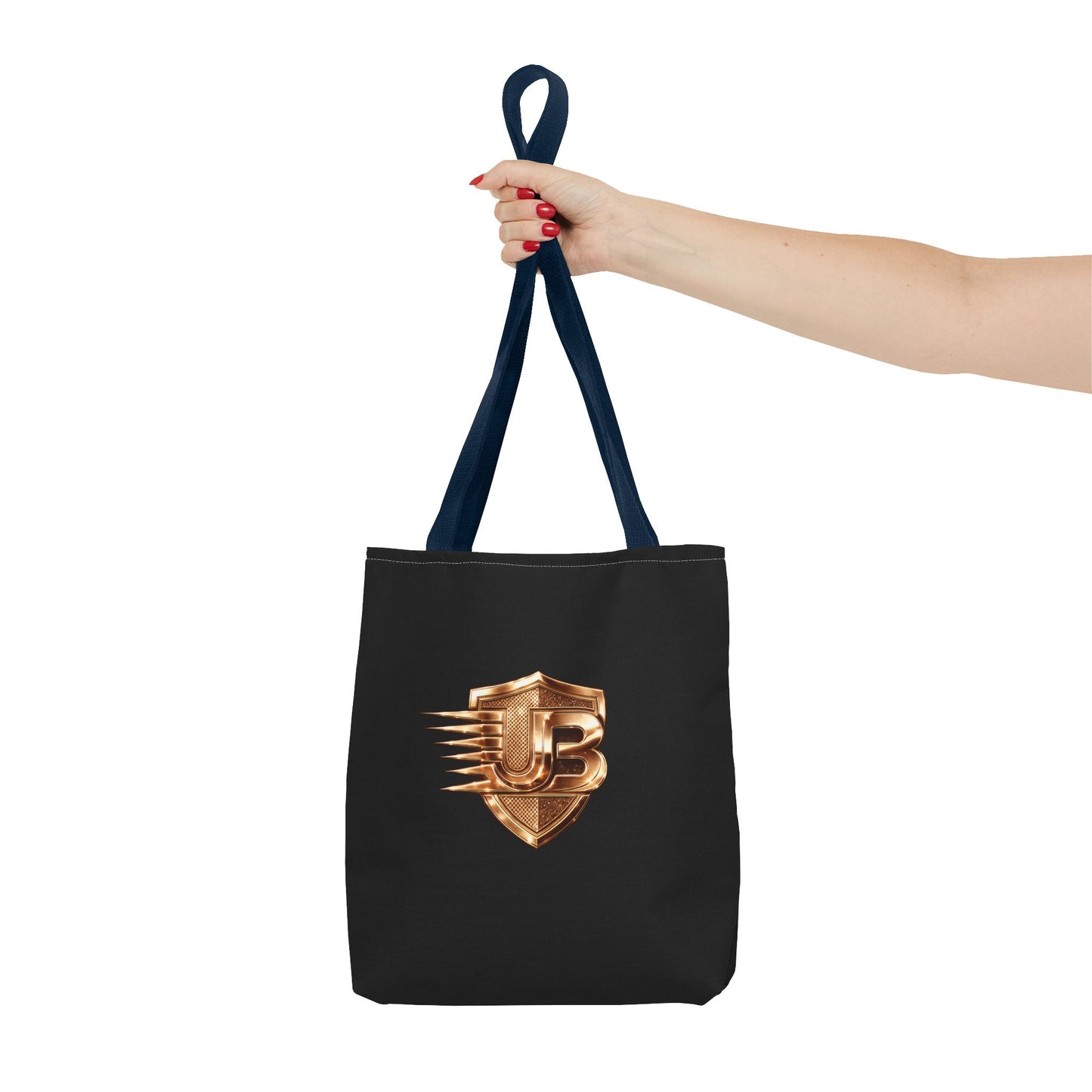 Ultimate Body QR Tote Bag — Black Logo Shield Design