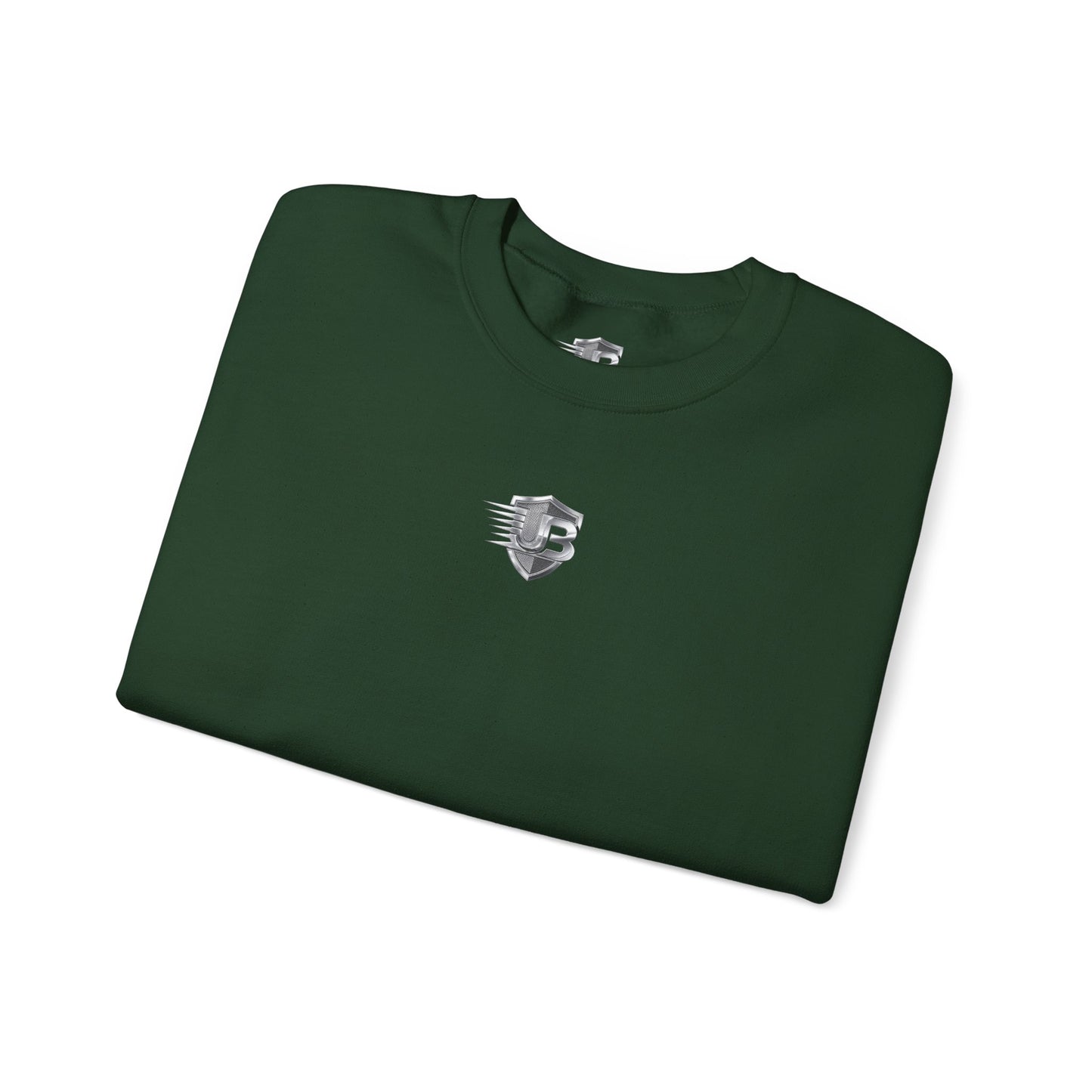 United States Shield Crewneck Sweatshirt — Subtle Black Emblem on Forest Green