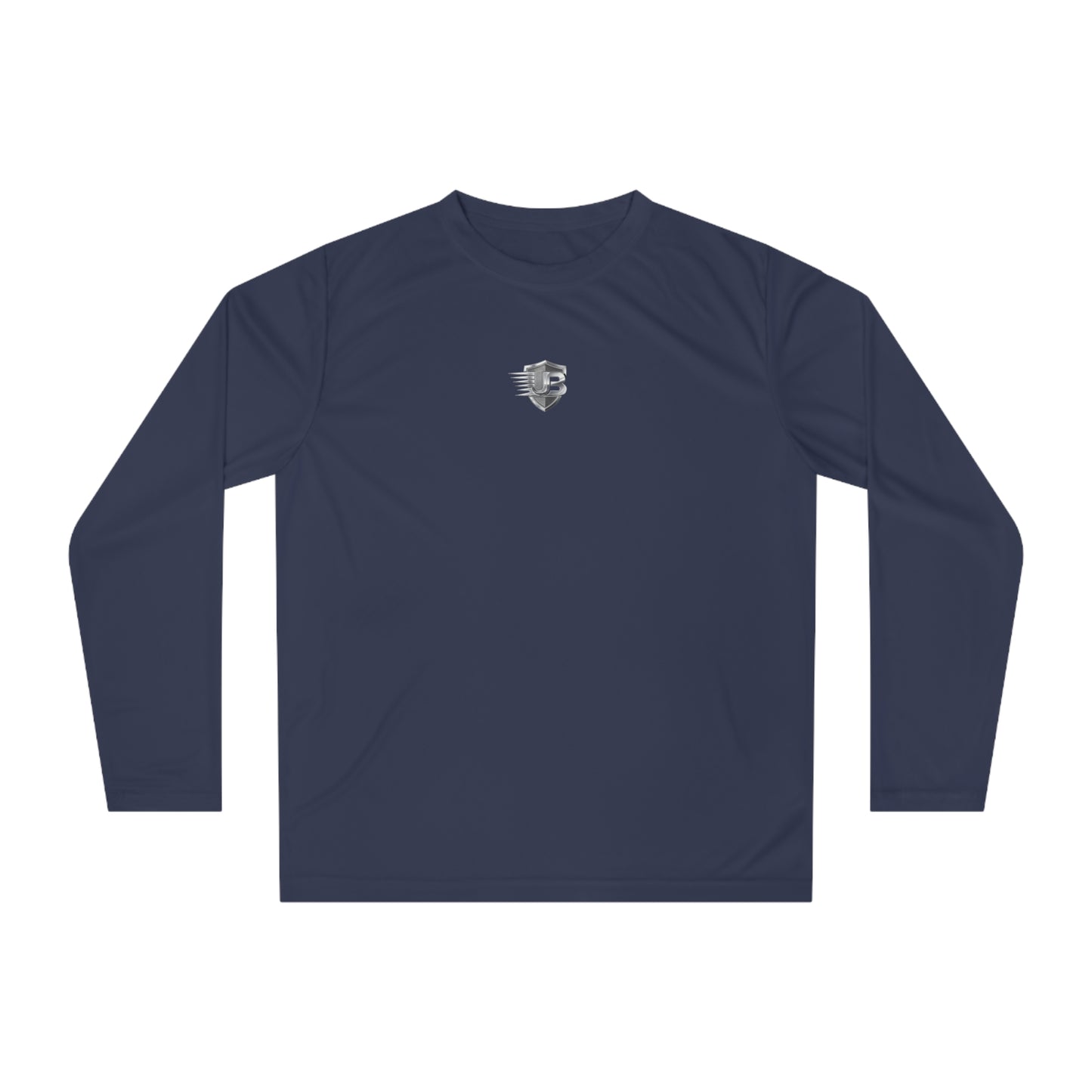 Performance Long Sleeve Shirt — Minimal Shield Chest + QR Code "Ultimate Body" Back
