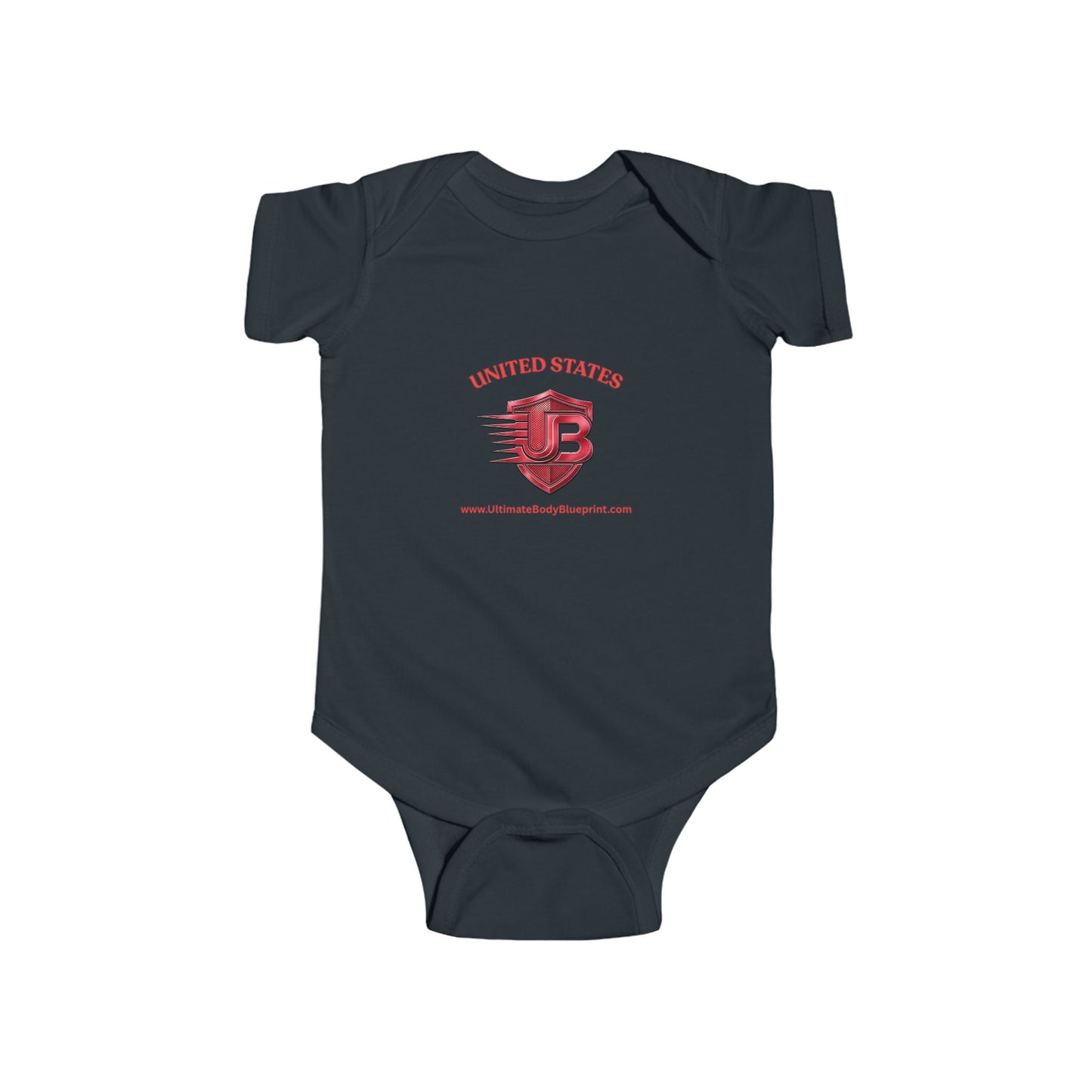 Infant Bodysuit — United States Racing Shield Baby Onesie (Red Logo)