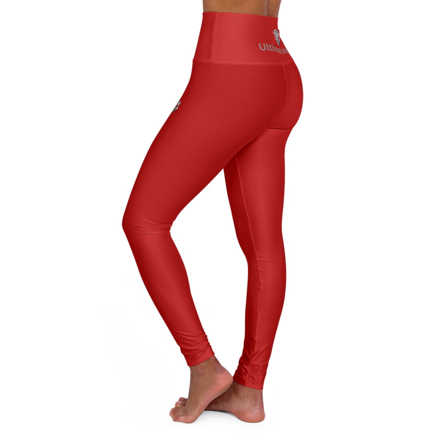 High-Waist Yoga Leggings — Ultimate Body Red All-Over Print