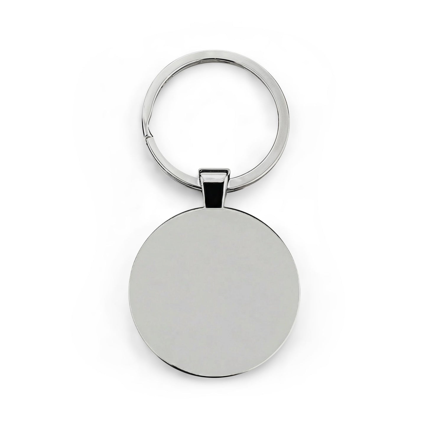 Metal Round Keychain with Bronze Shield Logo — Racing Emblem Keyring