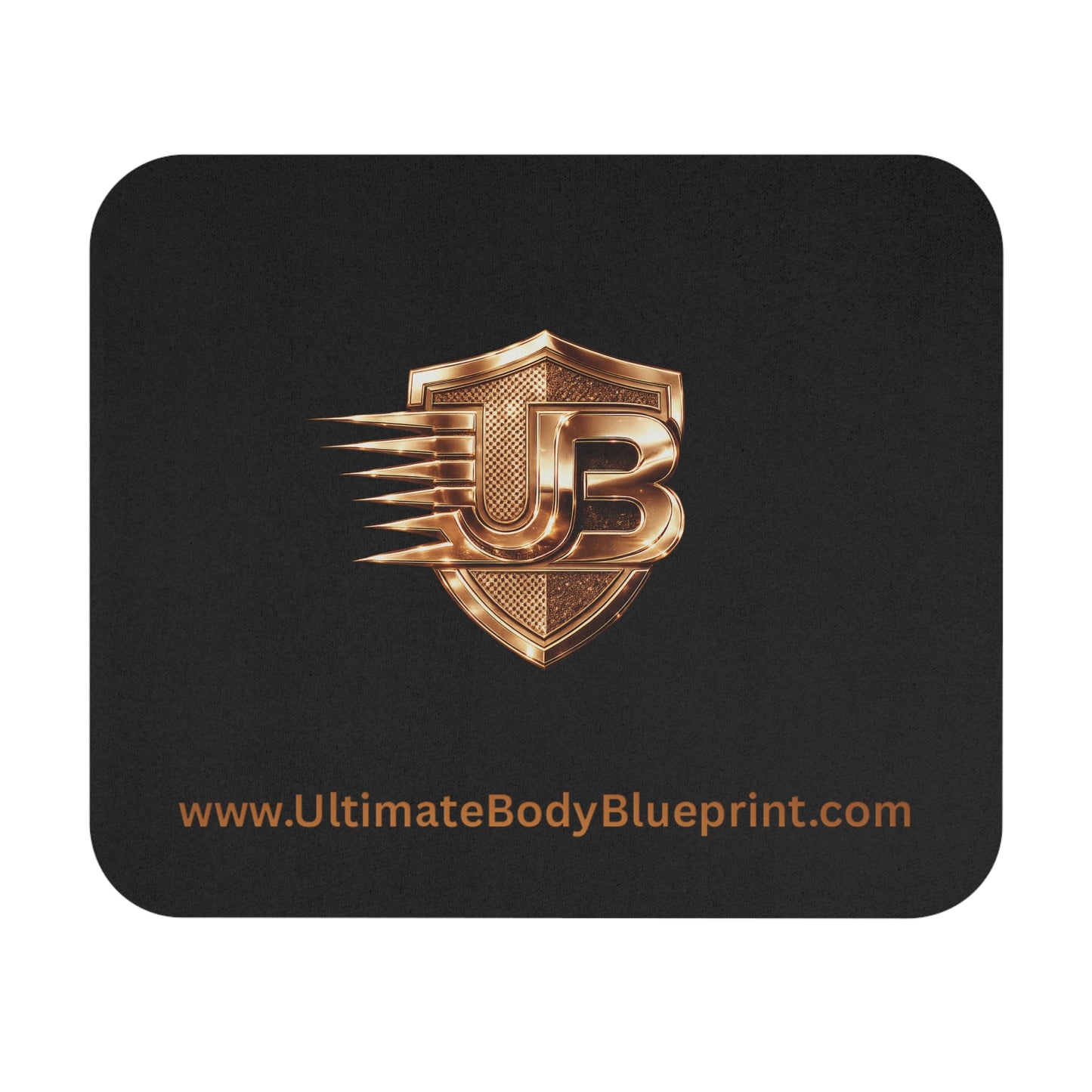 Ultimate Body Blueprint Logo Mouse Pad — Fitness Brand Desk Mat