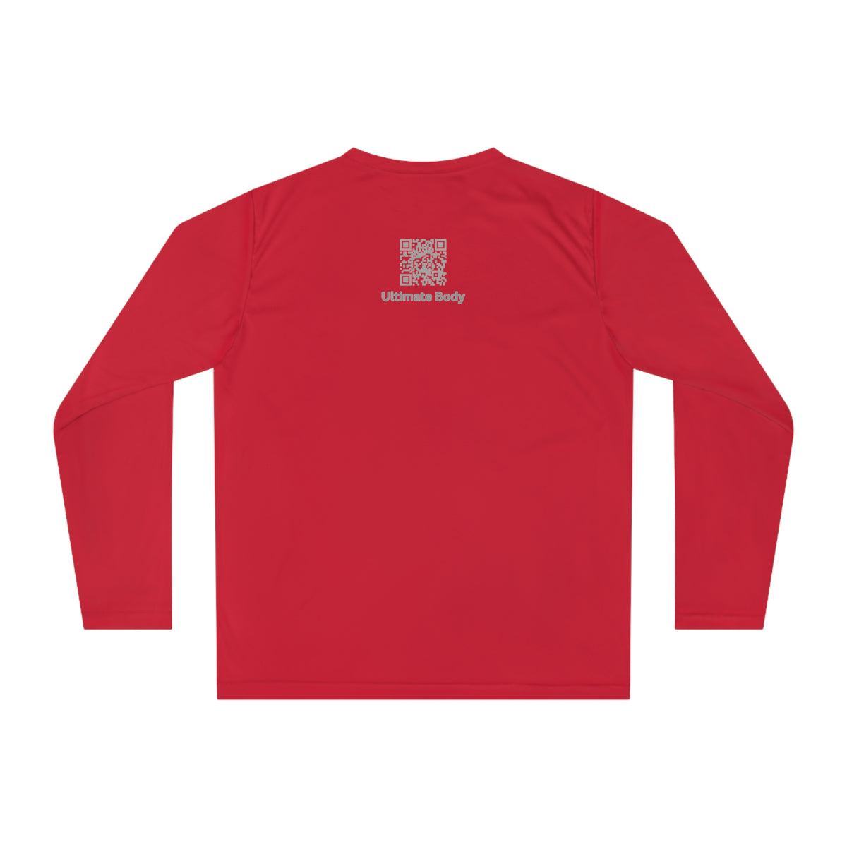Ultimate Body Performance Long Sleeve Shirt — Small Chest Logo & Back QR Design