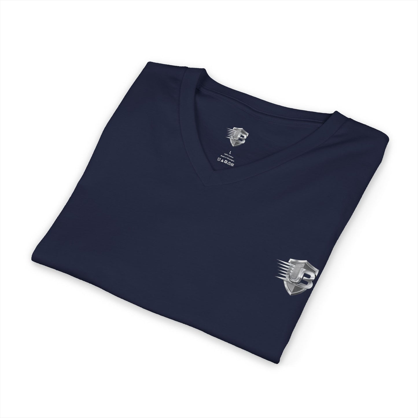 Men's Fitness V‑Neck Tee with 'Ultimate Body' QR Back — Gym Motivation Shirt