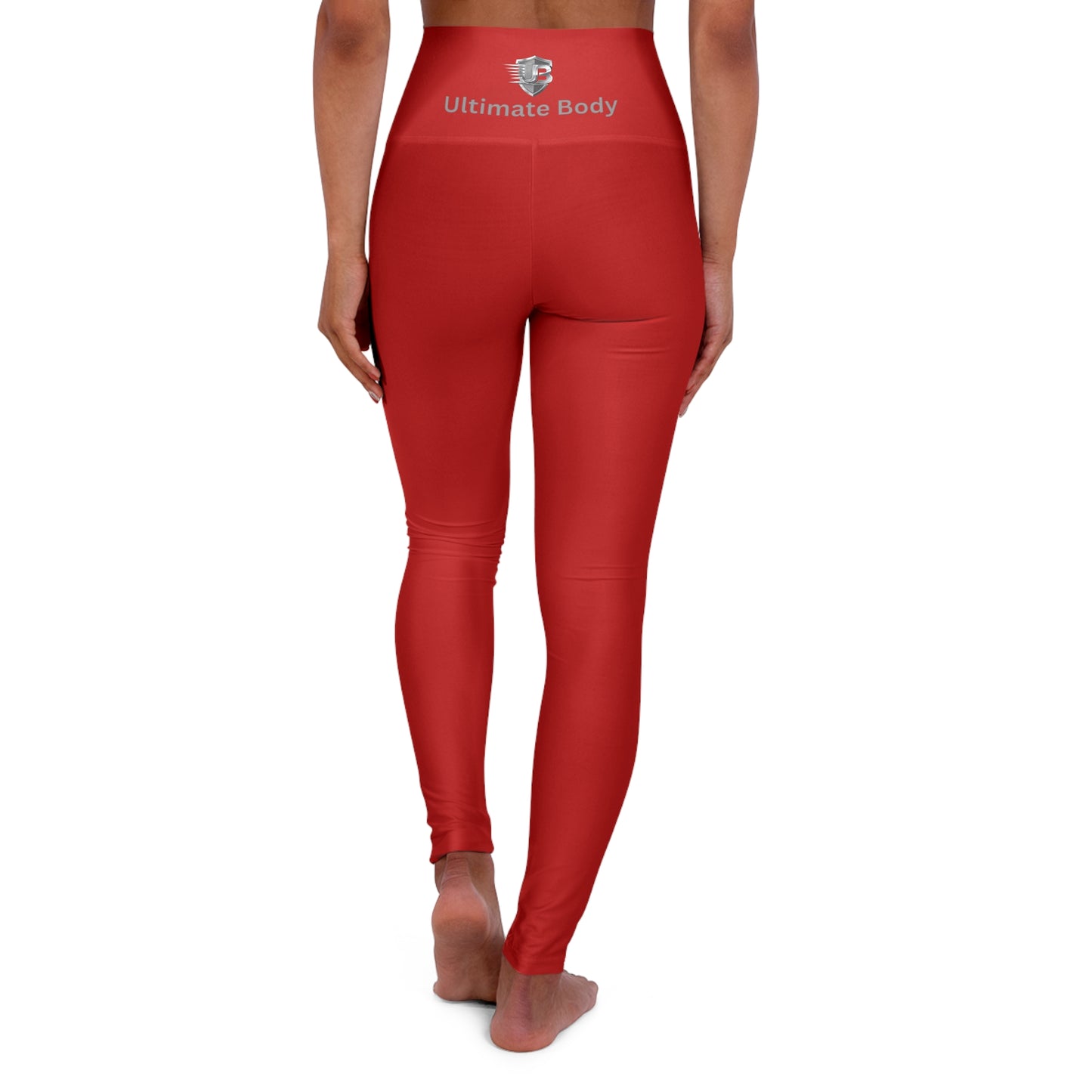 High-Waist Yoga Leggings — Ultimate Body Red All-Over Print
