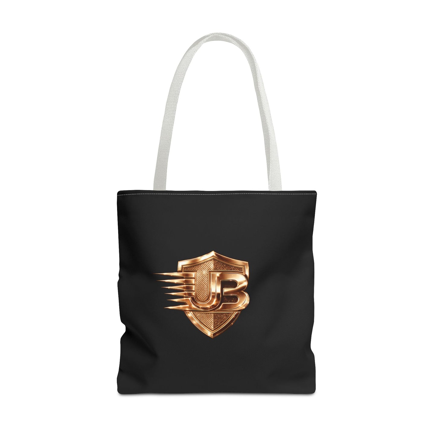 Ultimate Body QR Tote Bag — Black Logo Shield Design