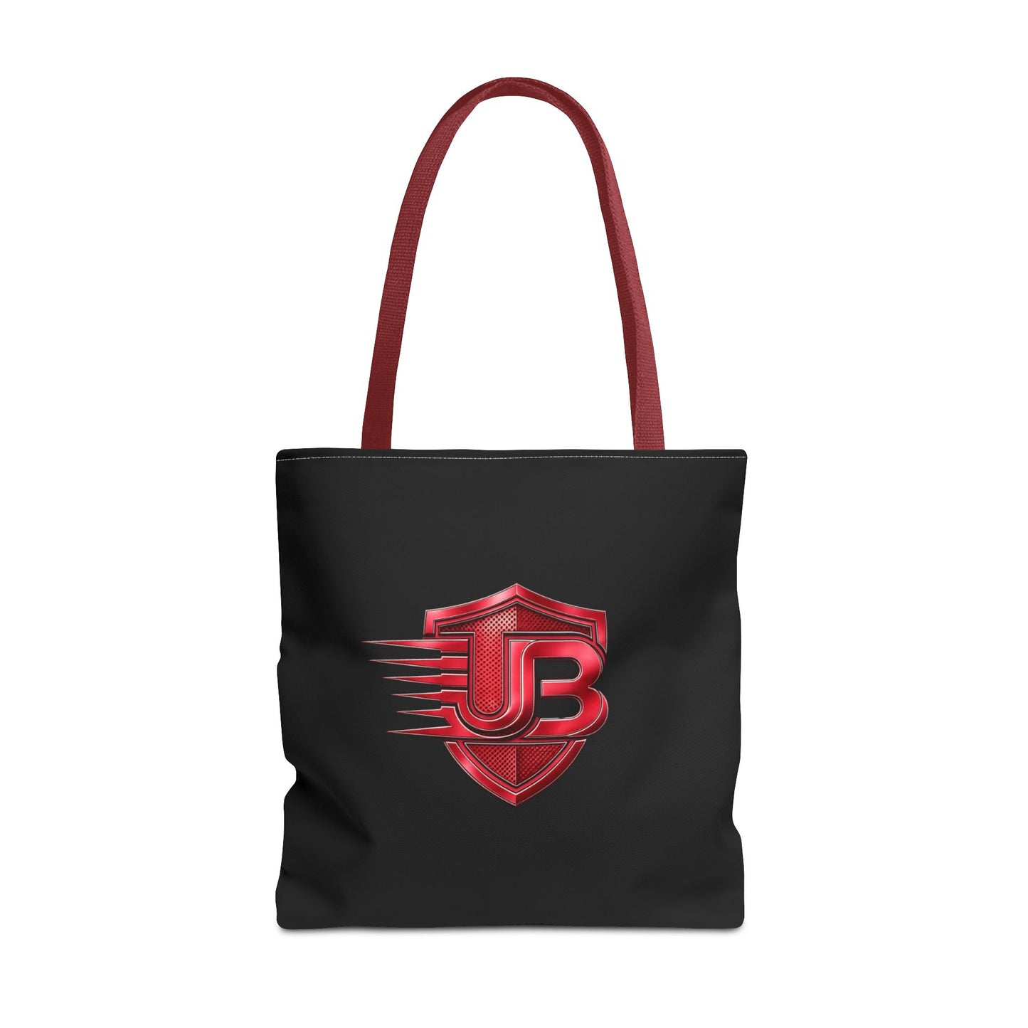 Speed Shield Logo Tote Bag — Black & Red Branded AOP Tote