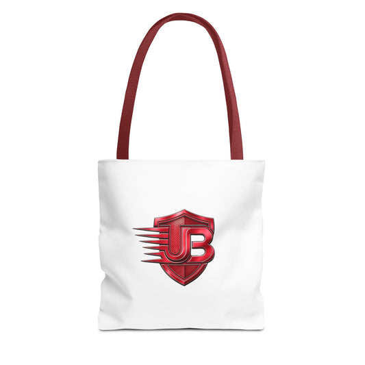 Red Shield JB Logo Tote Bag — Branded Lightweight Cotton Carryall