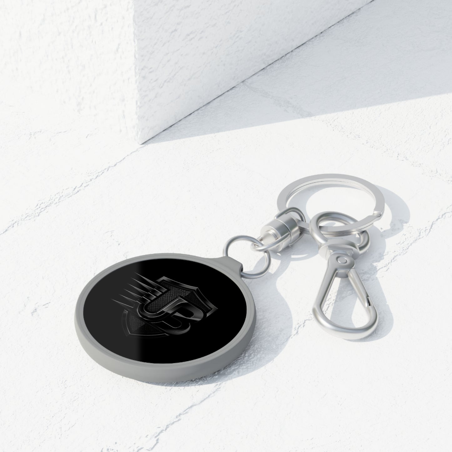 UB Shield Keyring Tag — Metal Logo Keychain