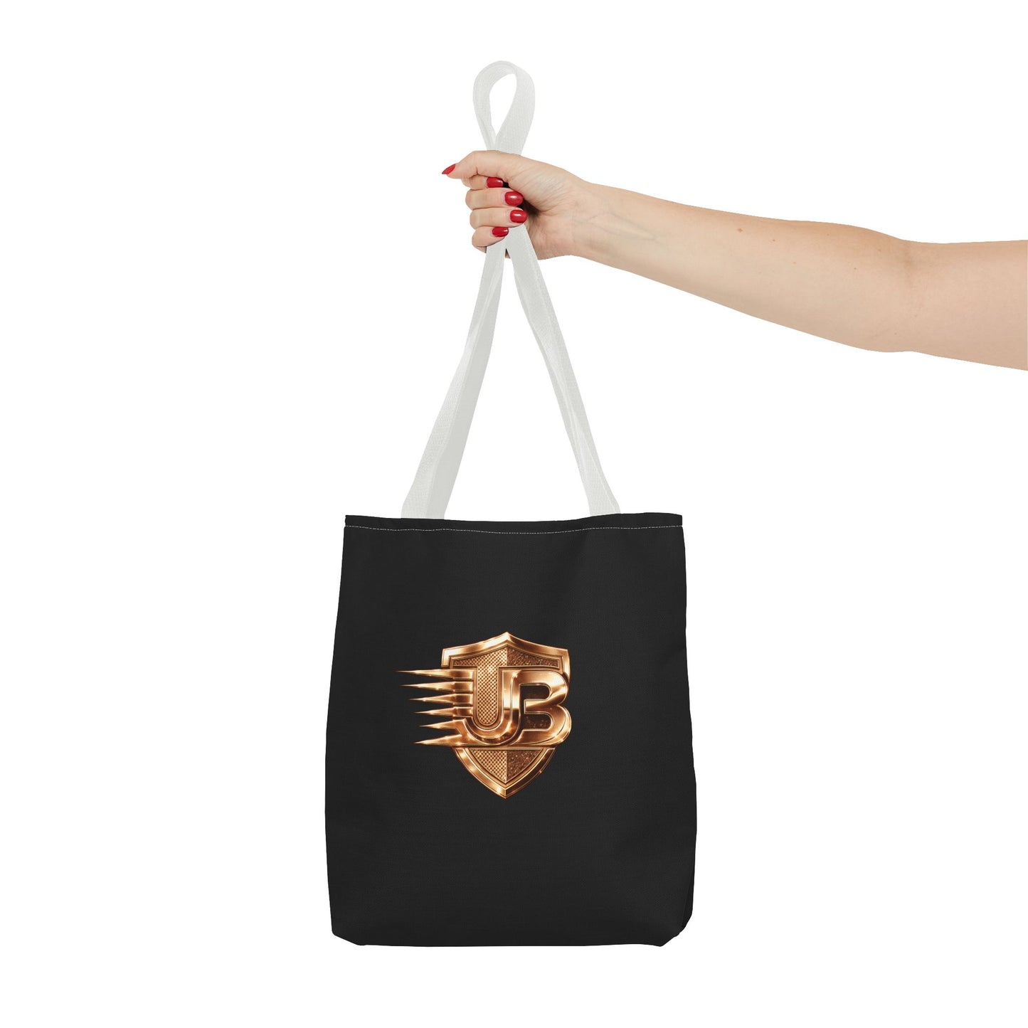 Ultimate Body QR Tote Bag — Black Logo Shield Design
