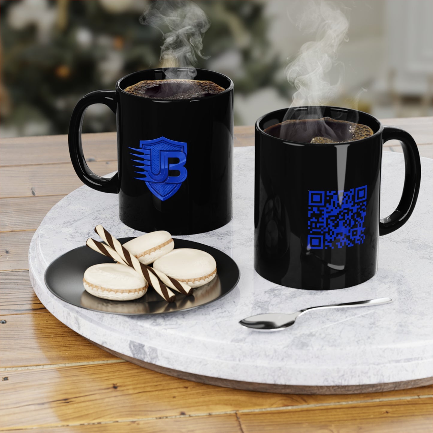 Blue Shield Logo Coffee Mug — 11oz Black Accent