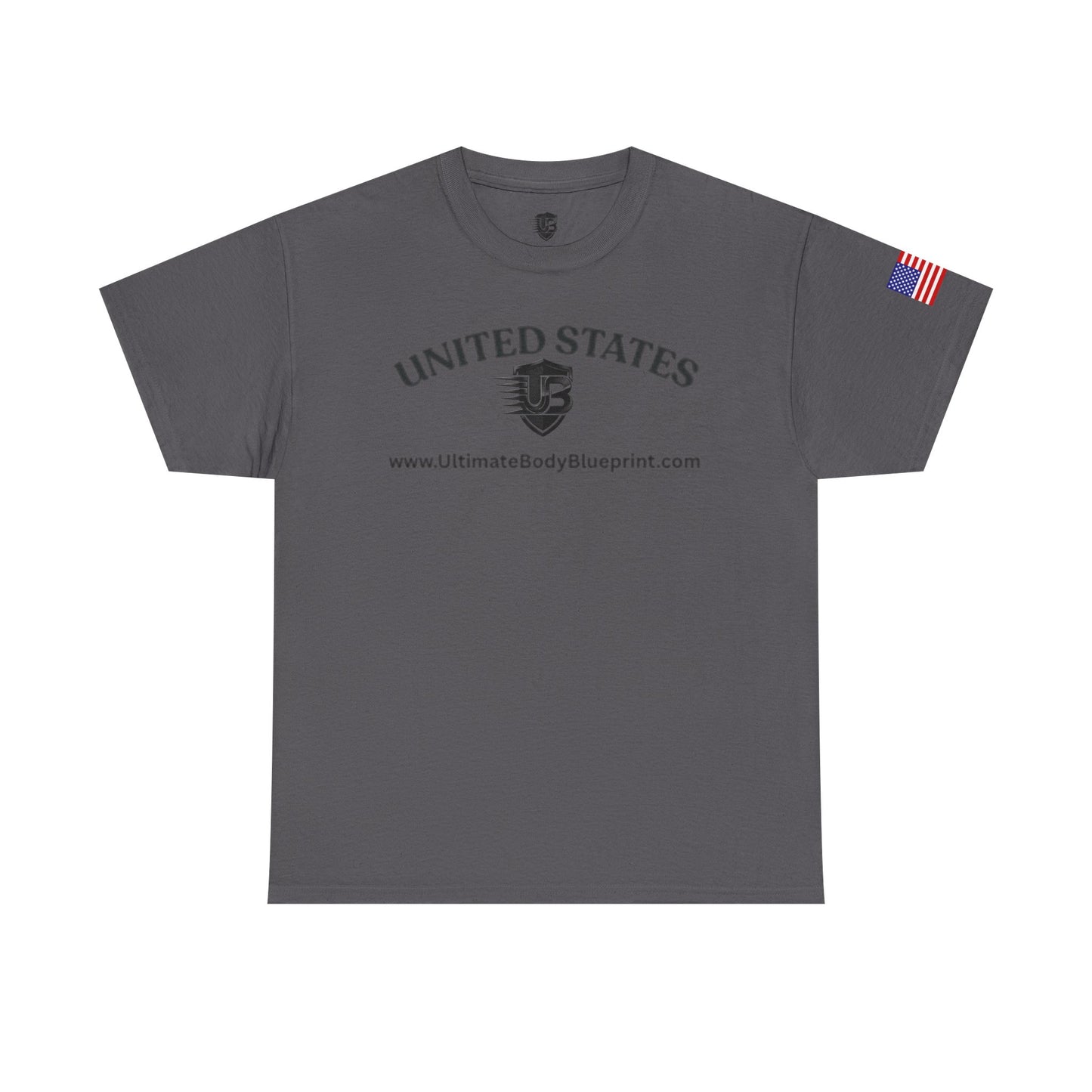United States Shield T‑Shirt — Patriotic Flag Sleeve Tee