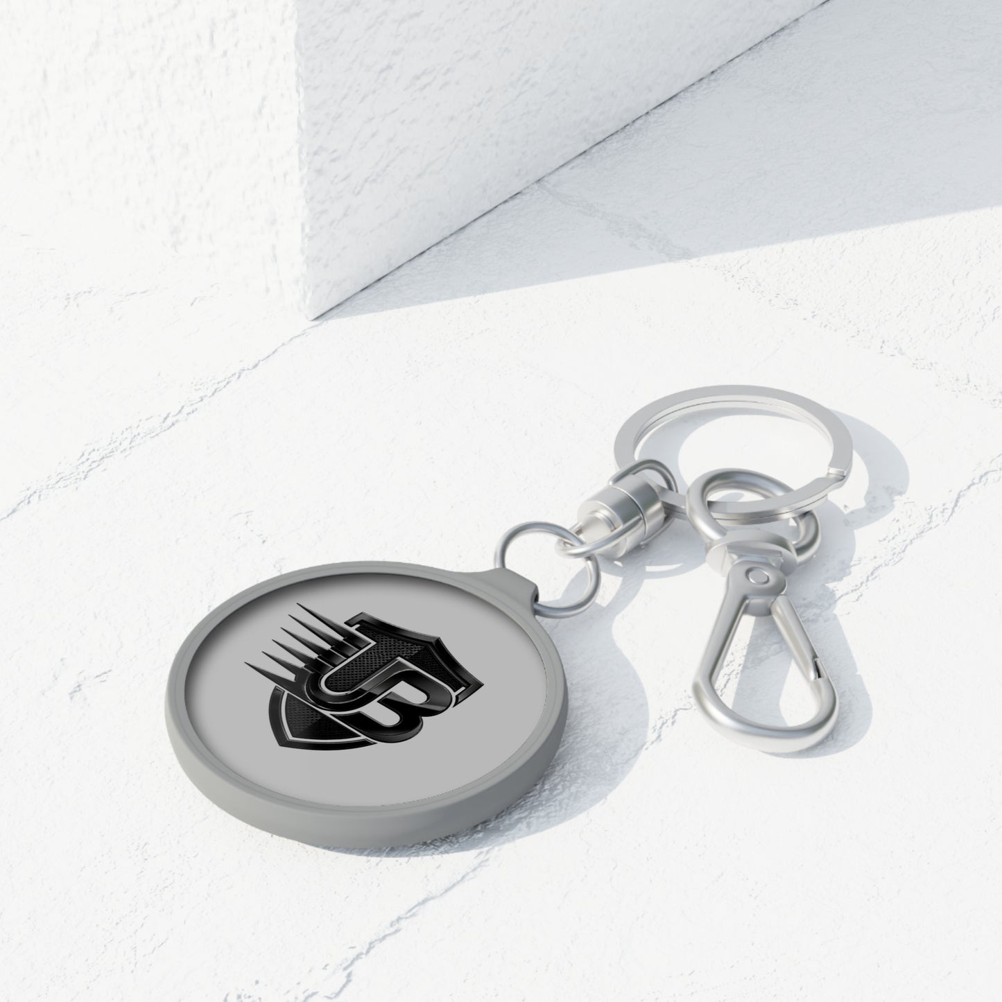 UB Shield Keyring Tag — Metal Logo Keychain