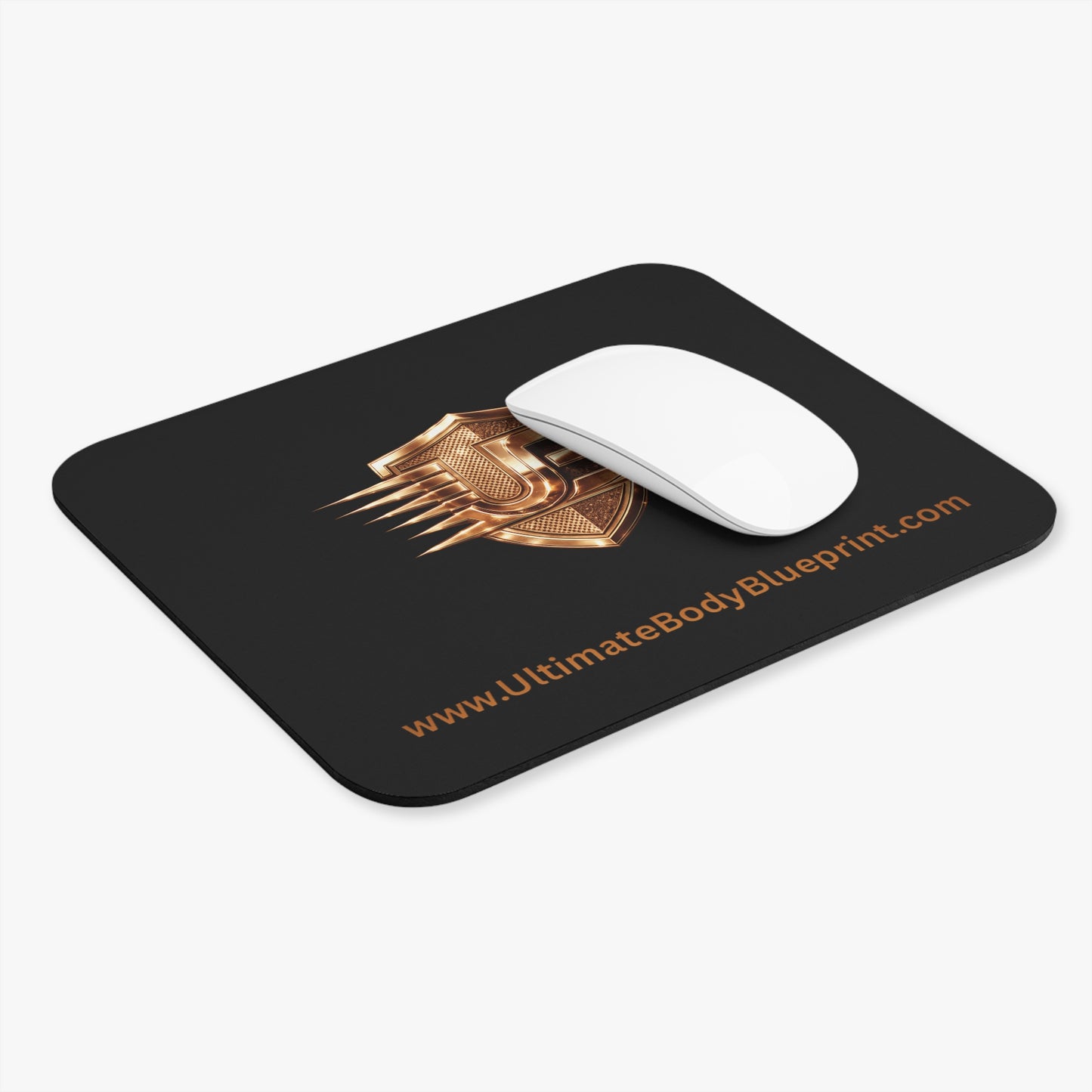 Ultimate Body Blueprint Logo Mouse Pad — Fitness Brand Desk Mat
