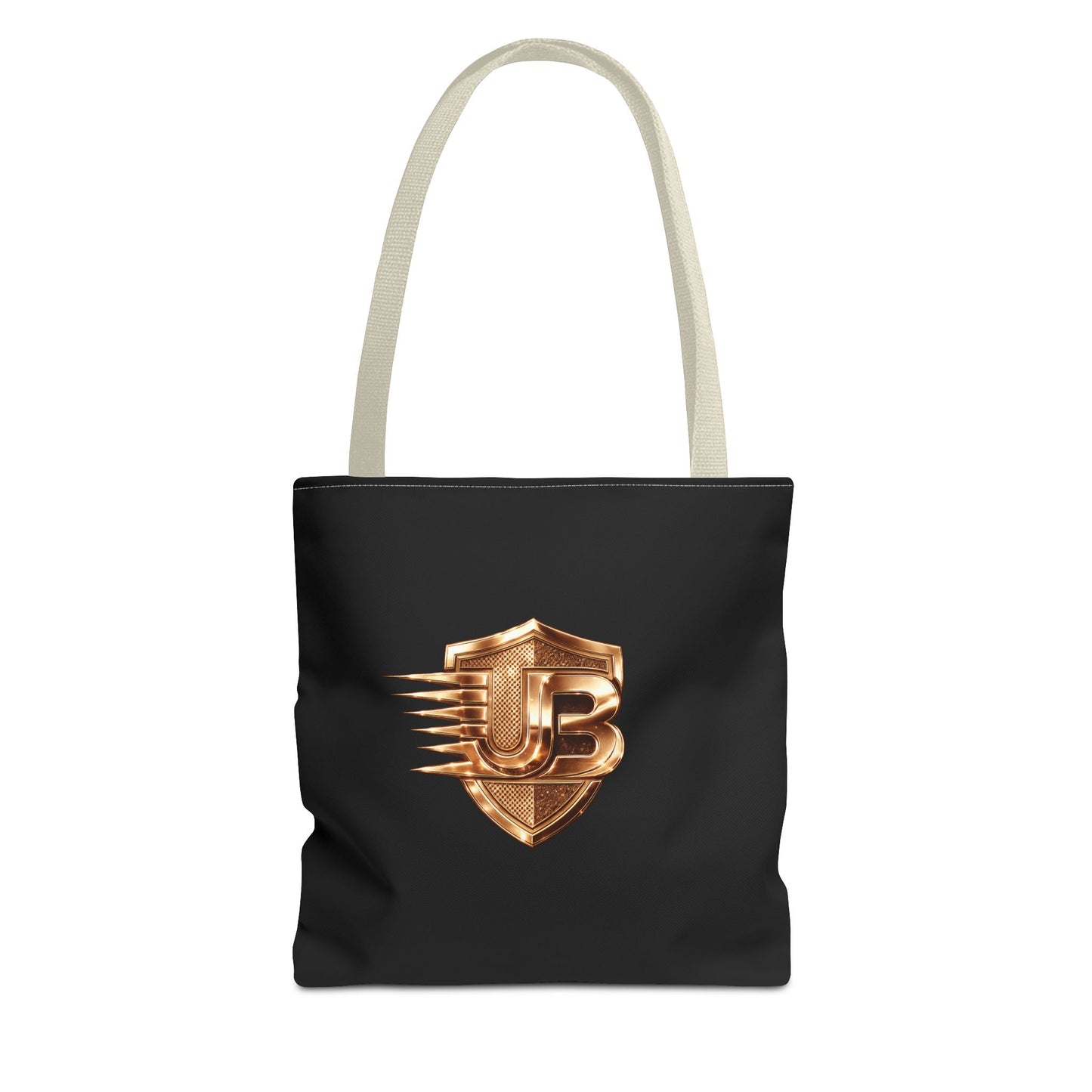 Ultimate Body QR Tote Bag — Black Logo Shield Design