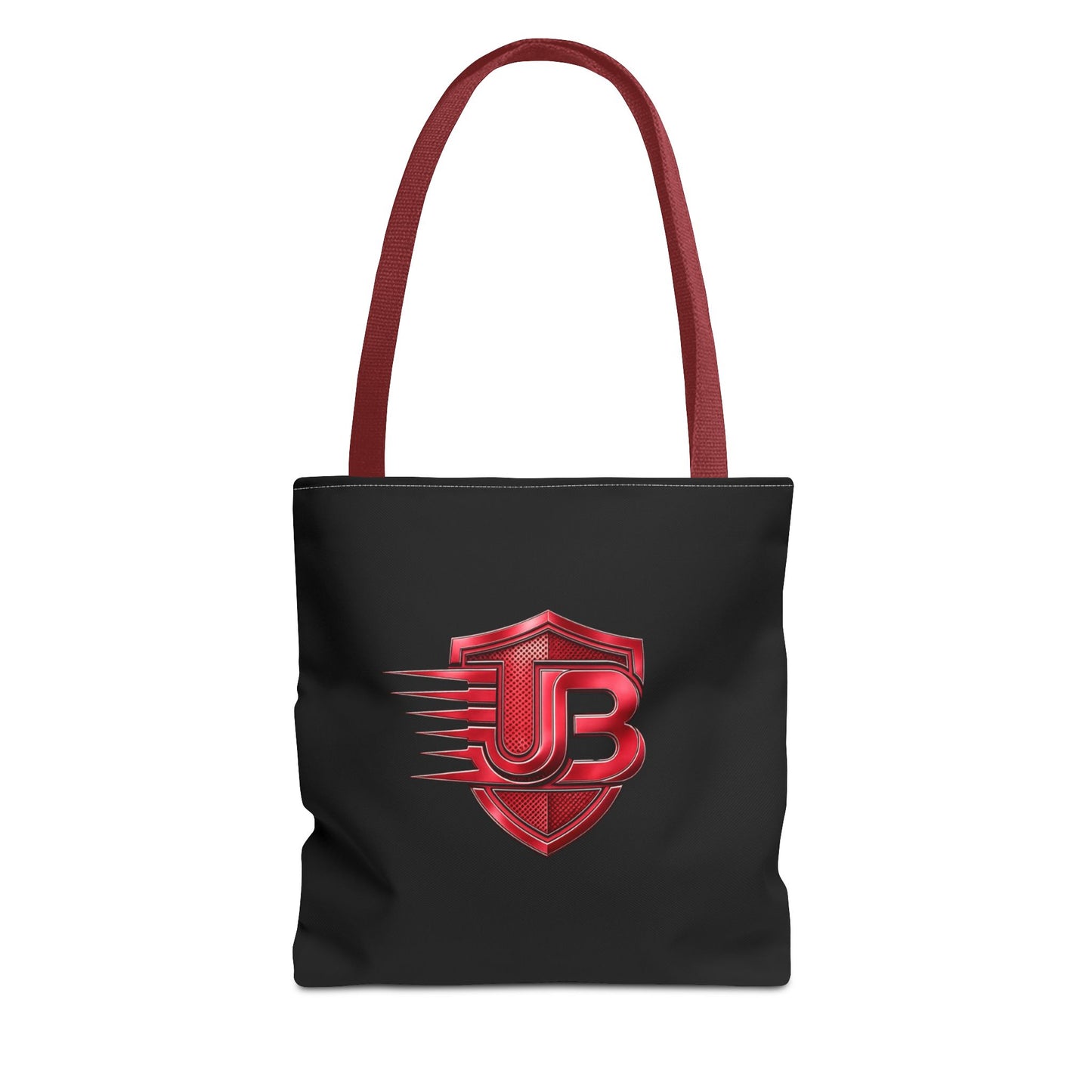 Speed Shield Logo Tote Bag — Black & Red Branded AOP Tote