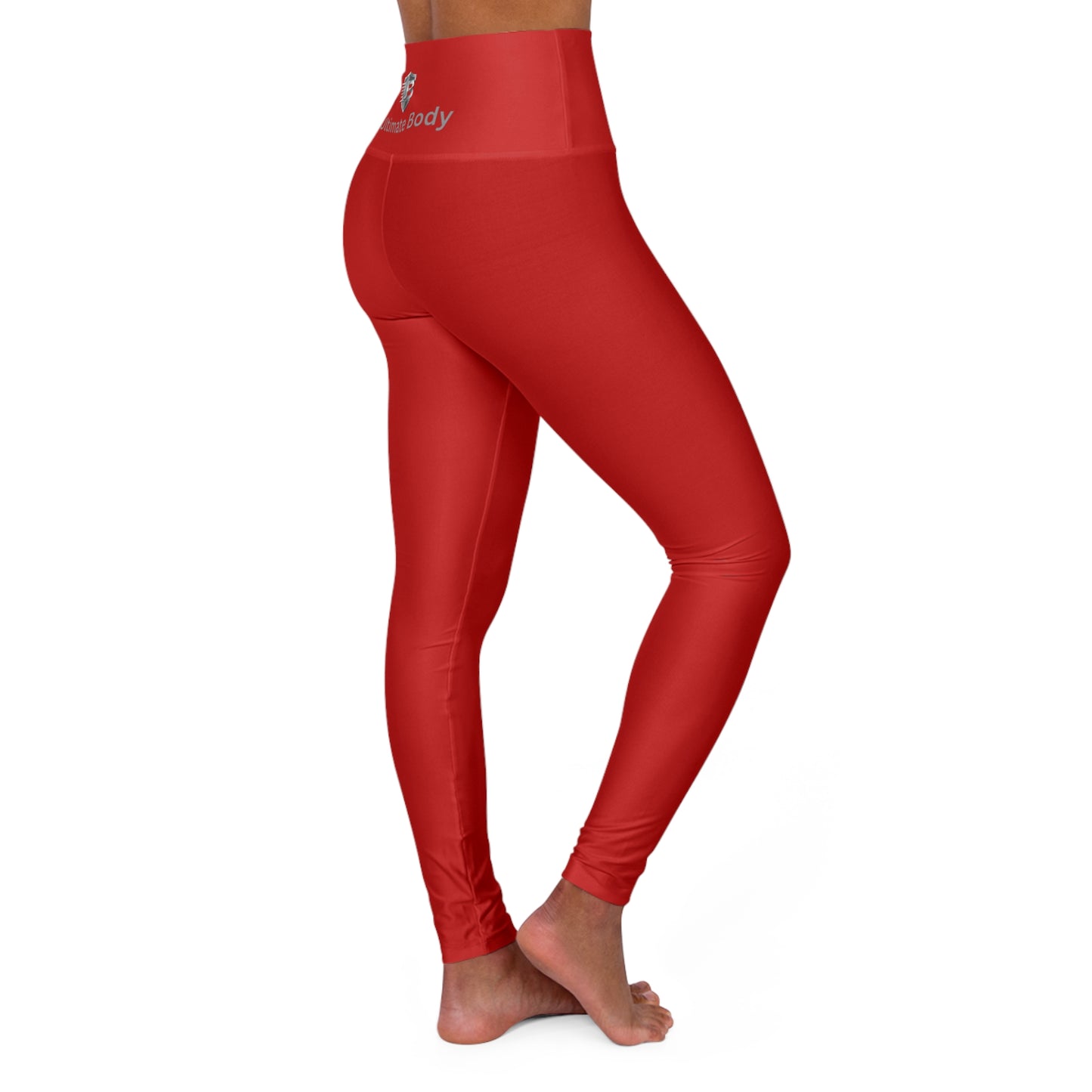 High-Waist Yoga Leggings — Ultimate Body Red All-Over Print