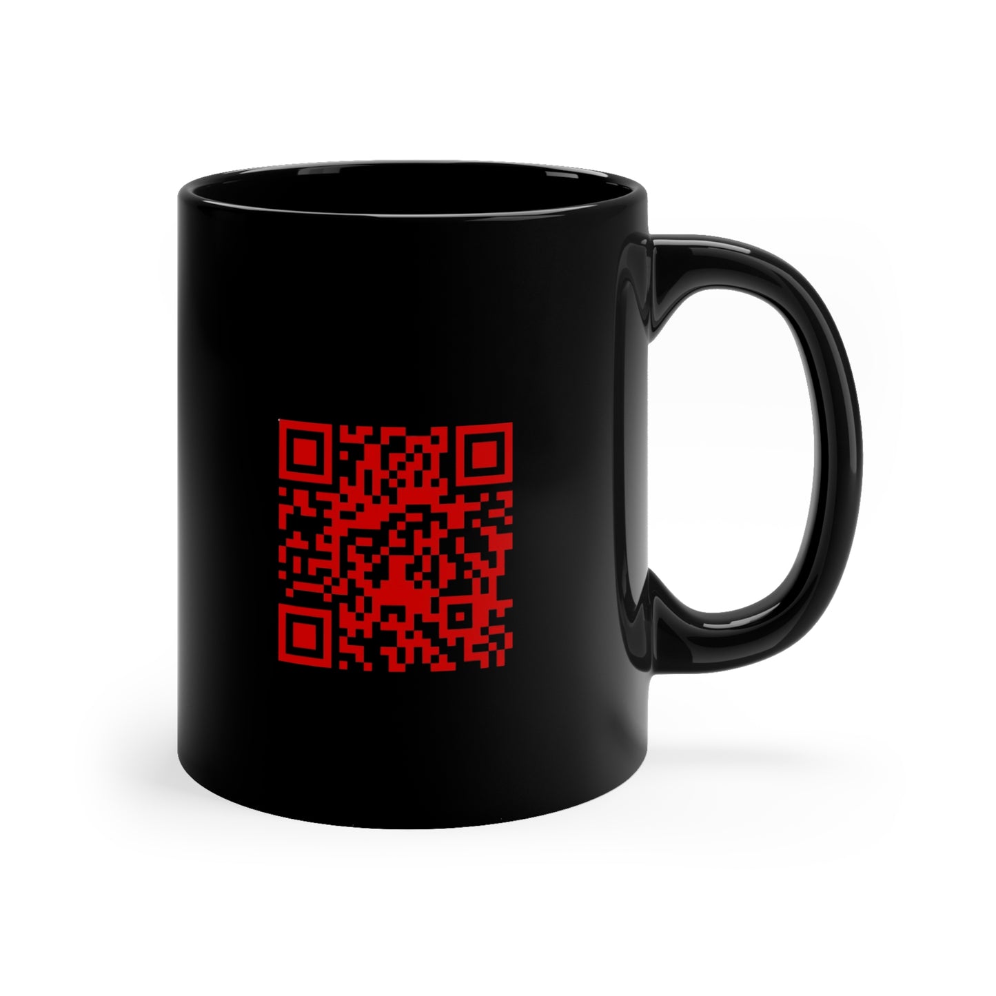 Red UB Shield Logo Coffee Mug — 11oz Black Ceramic
