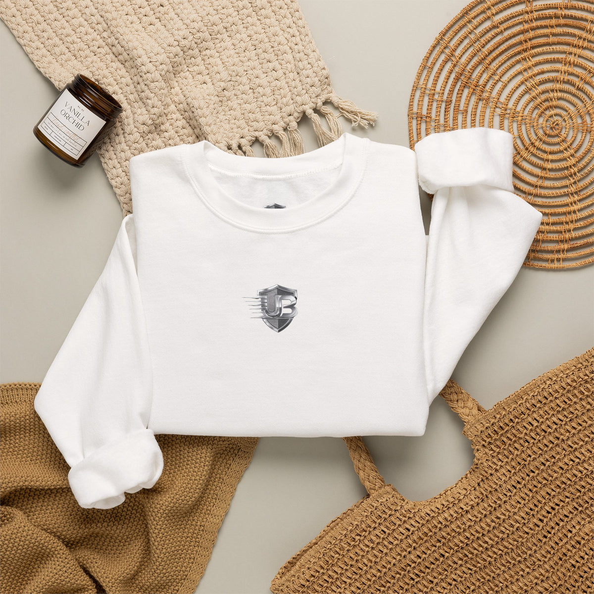 Crewneck Sweatshirt — Minimal QR Logo "Ultimate Body"