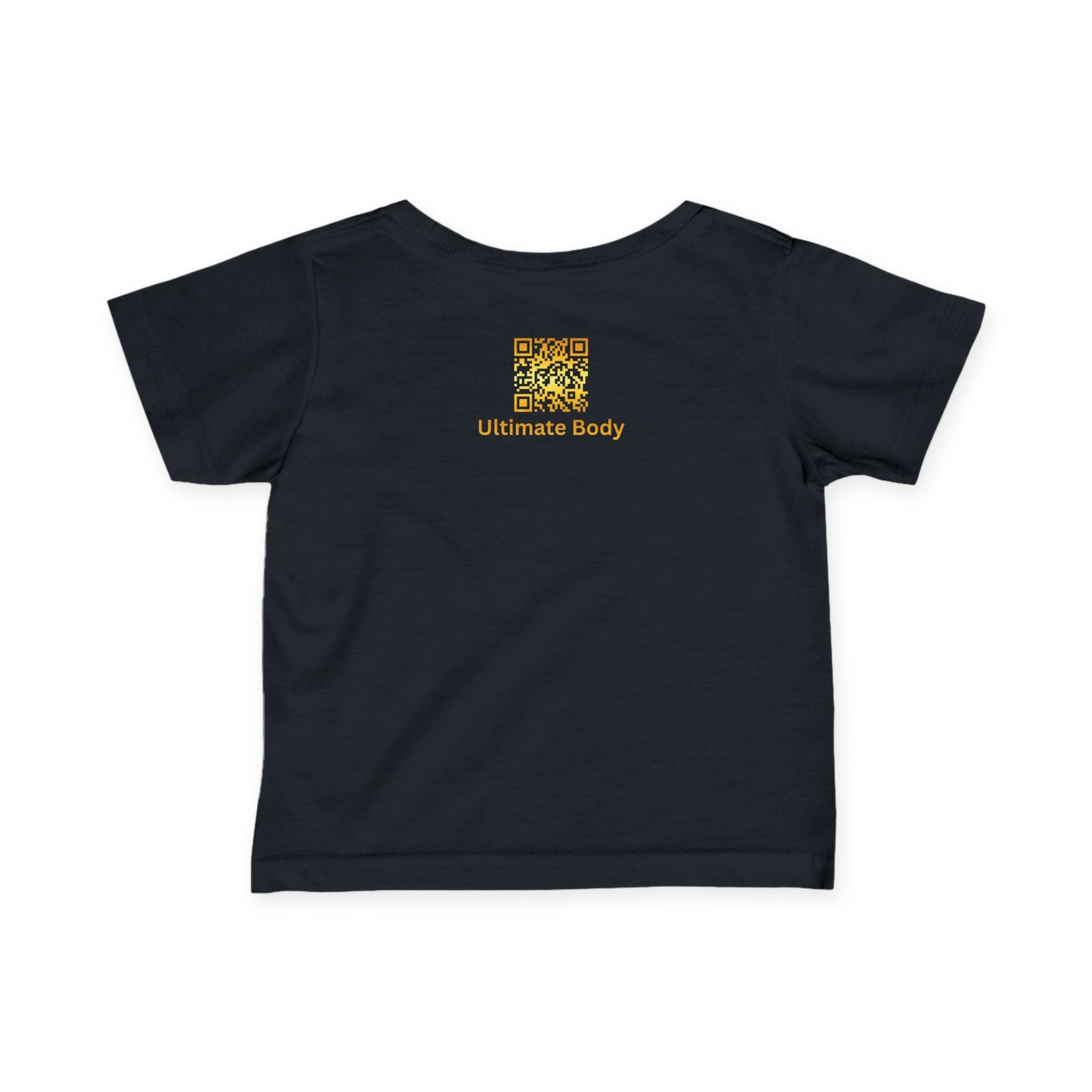 Infant Tee — Gold Shield Front & QR 'Ultimate Body' Back