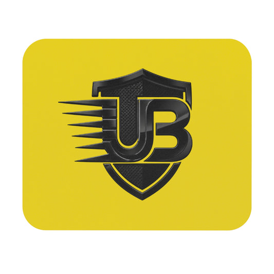 Yellow Racing Shield Mouse Pad — UB Logo Gaming Desk Mat