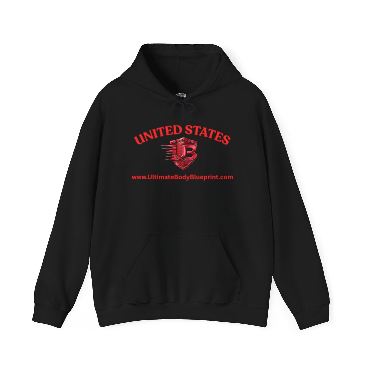 United States Shield Hoodie — Patriotic Red Emblem Pullover