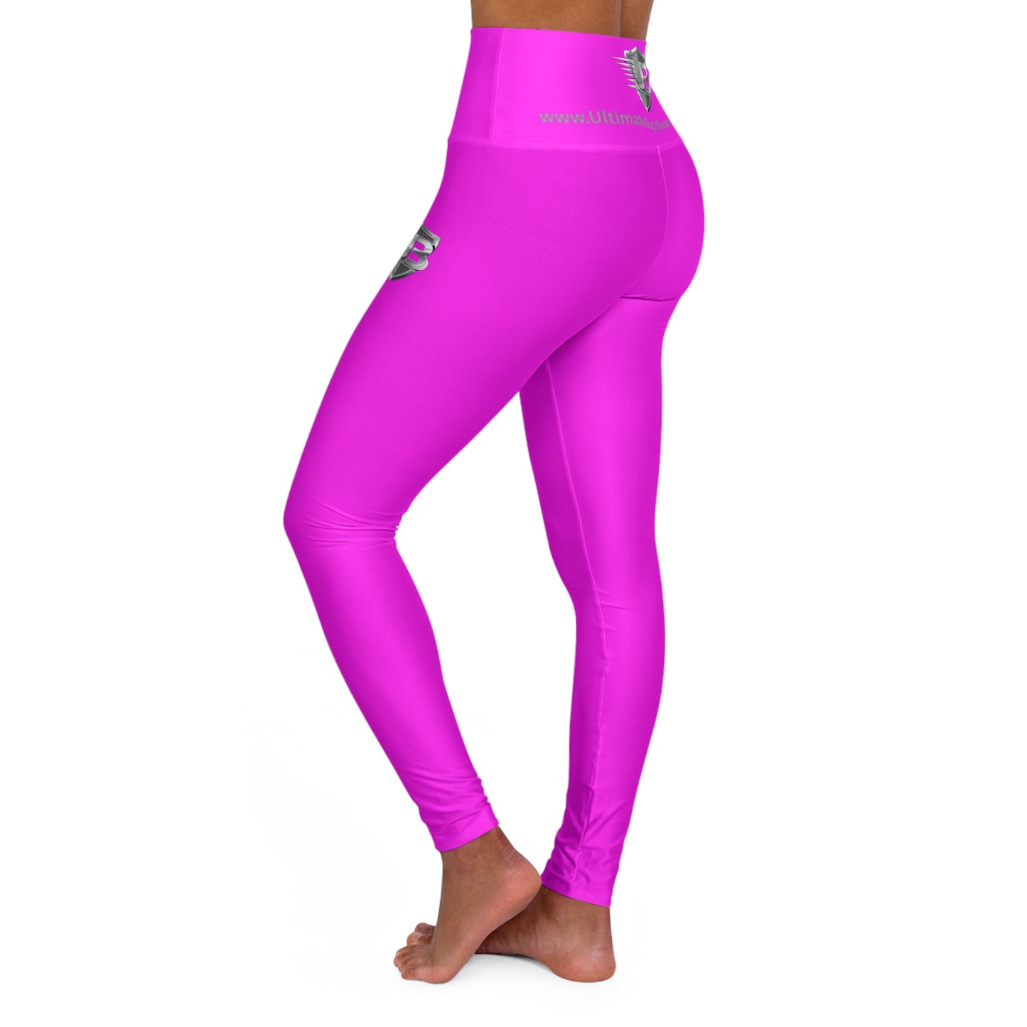 Hot Pink High-Waist Yoga Leggings — Sleek Performance & Sculpting Fit