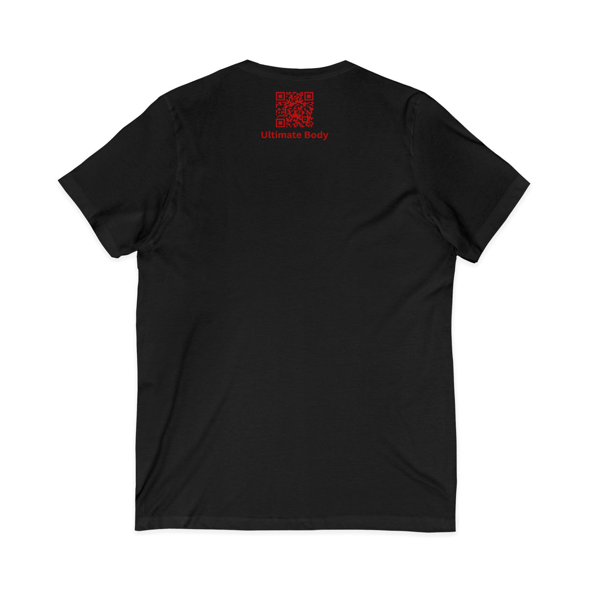V-Neck Tee — Red Heart QR Design ("Unknown Body")