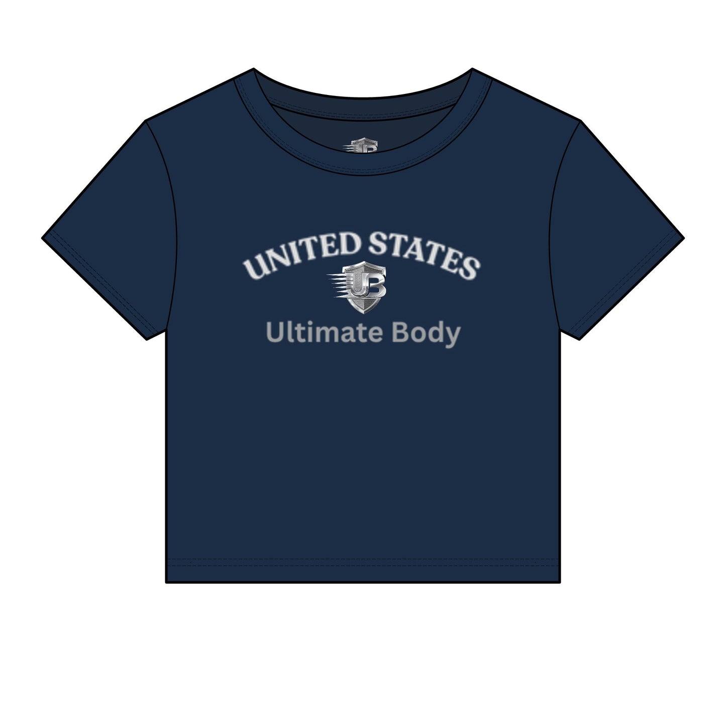 United States Shield Crop Tee — Women's Patriotic Baby T‑Shirt