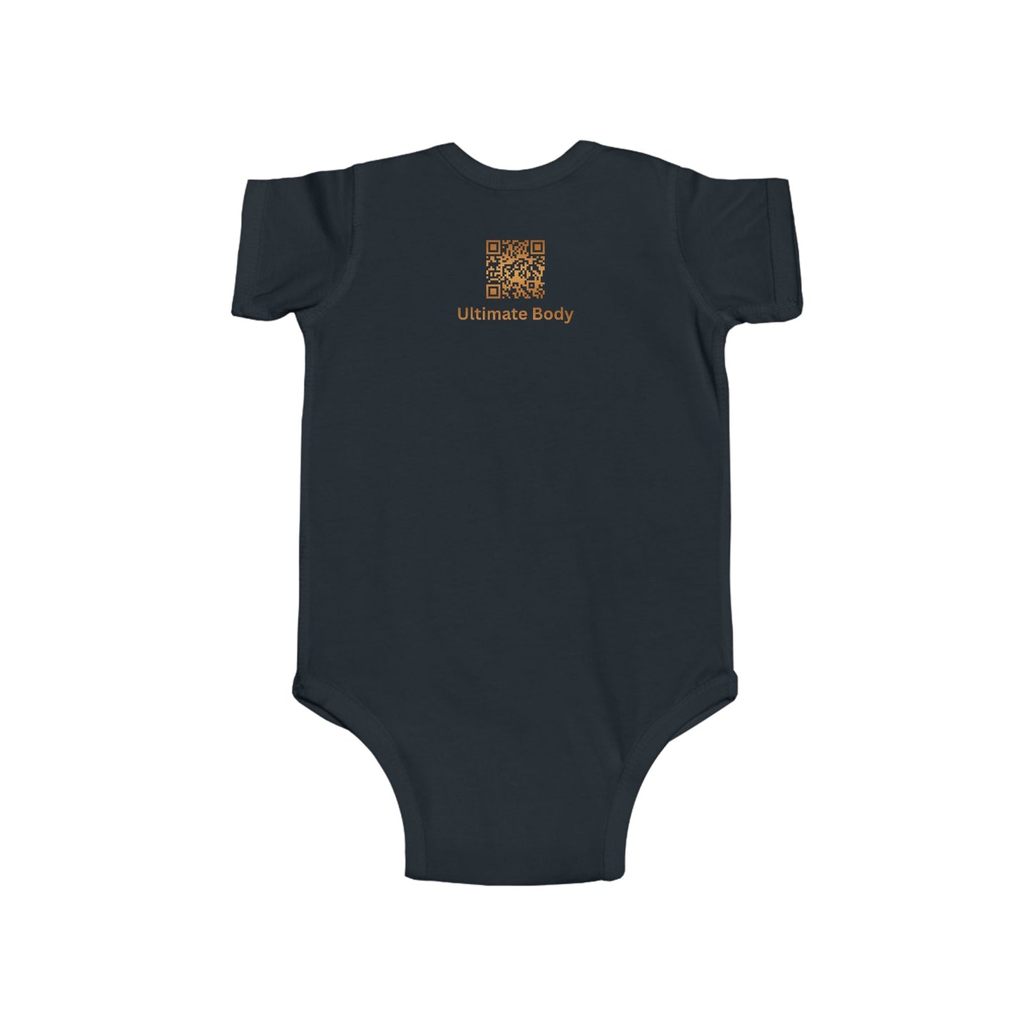 Infant Bodysuit with Gold QR Crest – 'Ultimate Body' Baby Onesie
