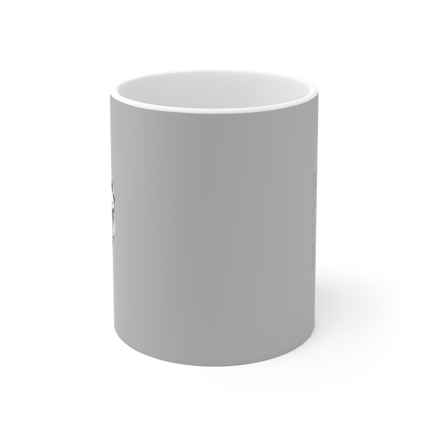 Emblem Chrome Shield Mug — 11oz Metal Logo Coffee Cup
