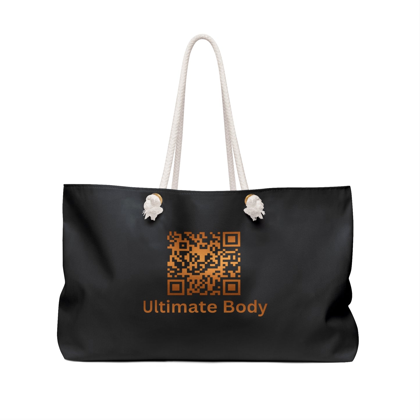 Ultimate Body Weekender Bag — Black QR Logo Travel Tote
