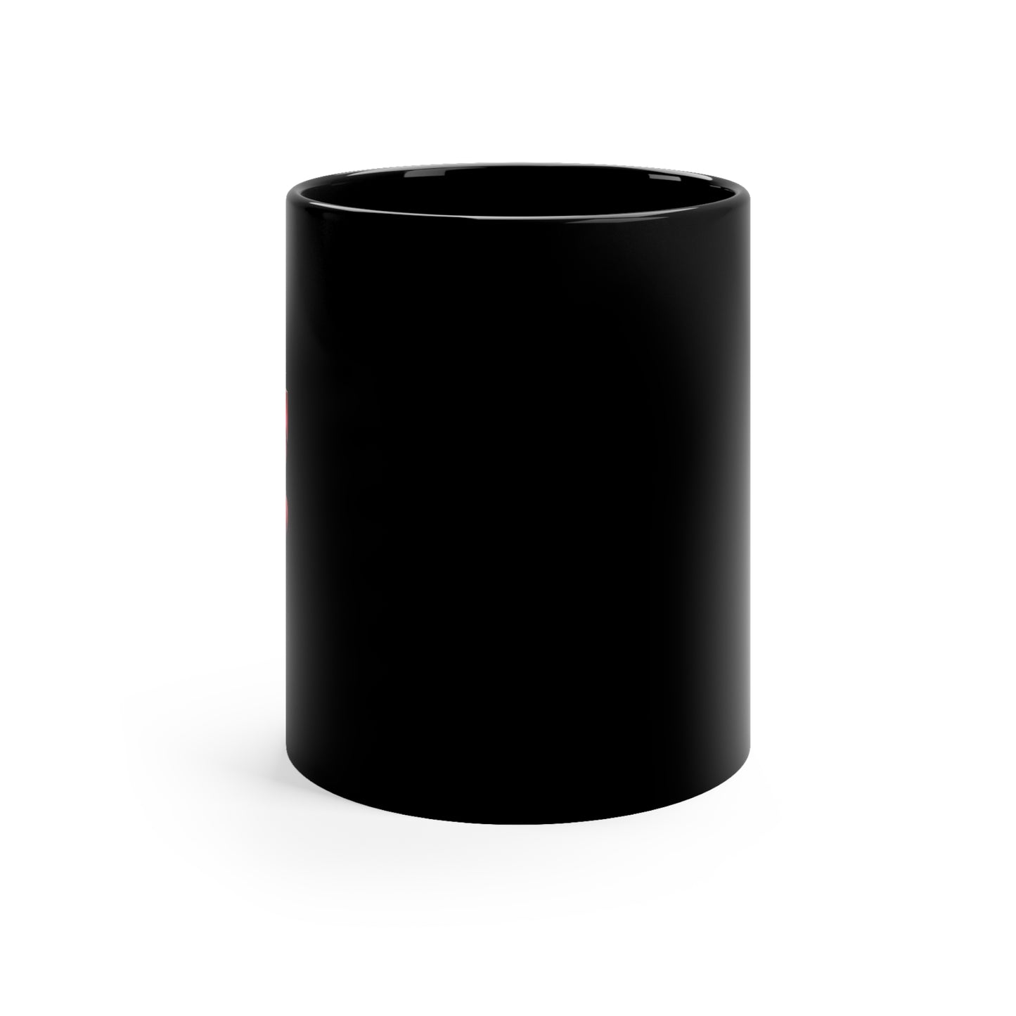 Red JB Shield Logo Coffee Mug — 11oz Black Ceramic
