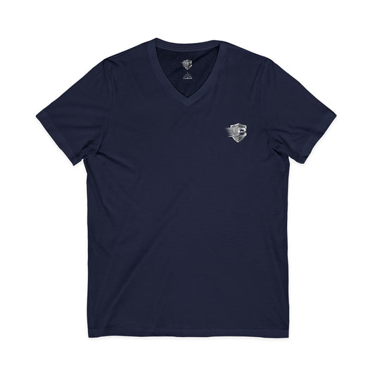 Men's Fitness V‑Neck Tee with 'Ultimate Body' QR Back — Gym Motivation Shirt