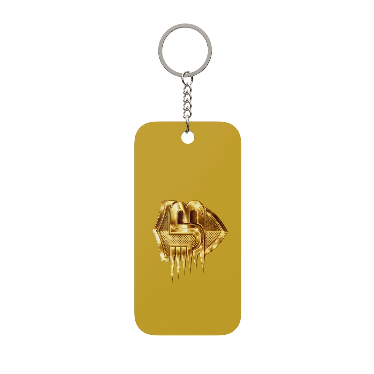 Gold Drip Lip Keychain — Double-Sided Acrylic Charm