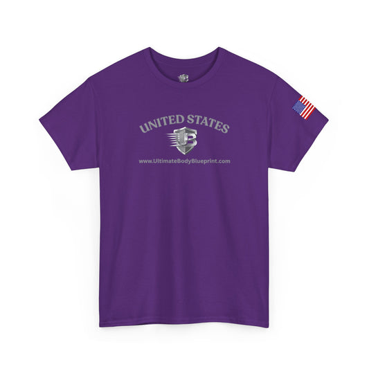 United States Military Emblem Tee – Patriotic Flag Sleeve Shirt