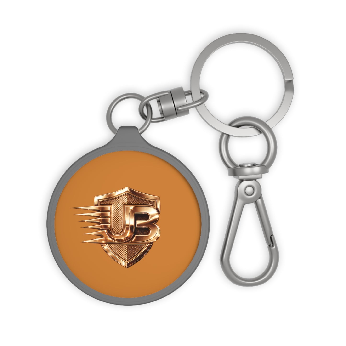 Monogram Shield Keyring Tag — Personalized JB Metal Keychain