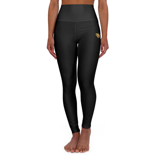 High-Waisted Yoga Leggings — Ultimate Body Gold Logo