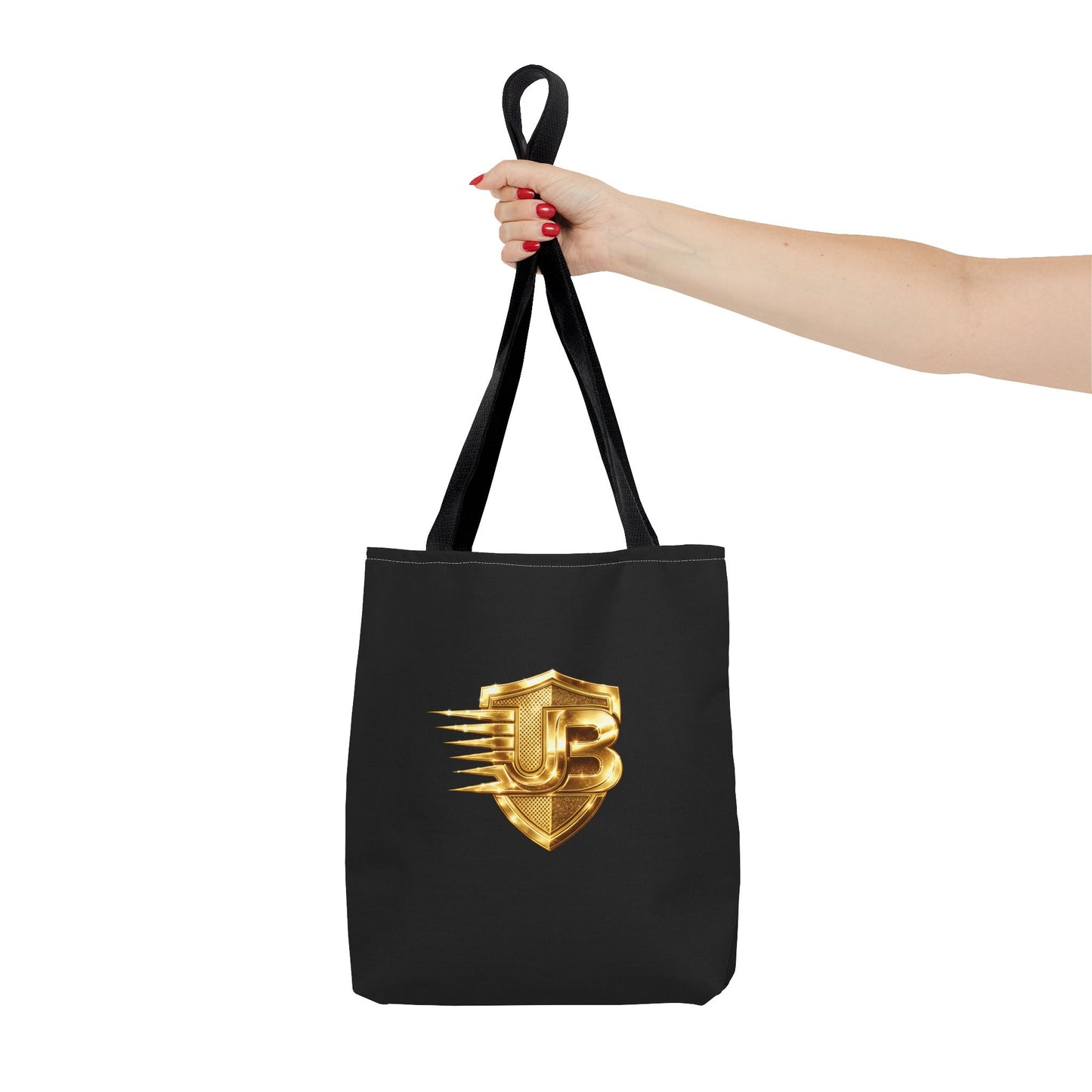 Ultimate Body QR Code Tote Bag — Gold Emblem Gym Tote