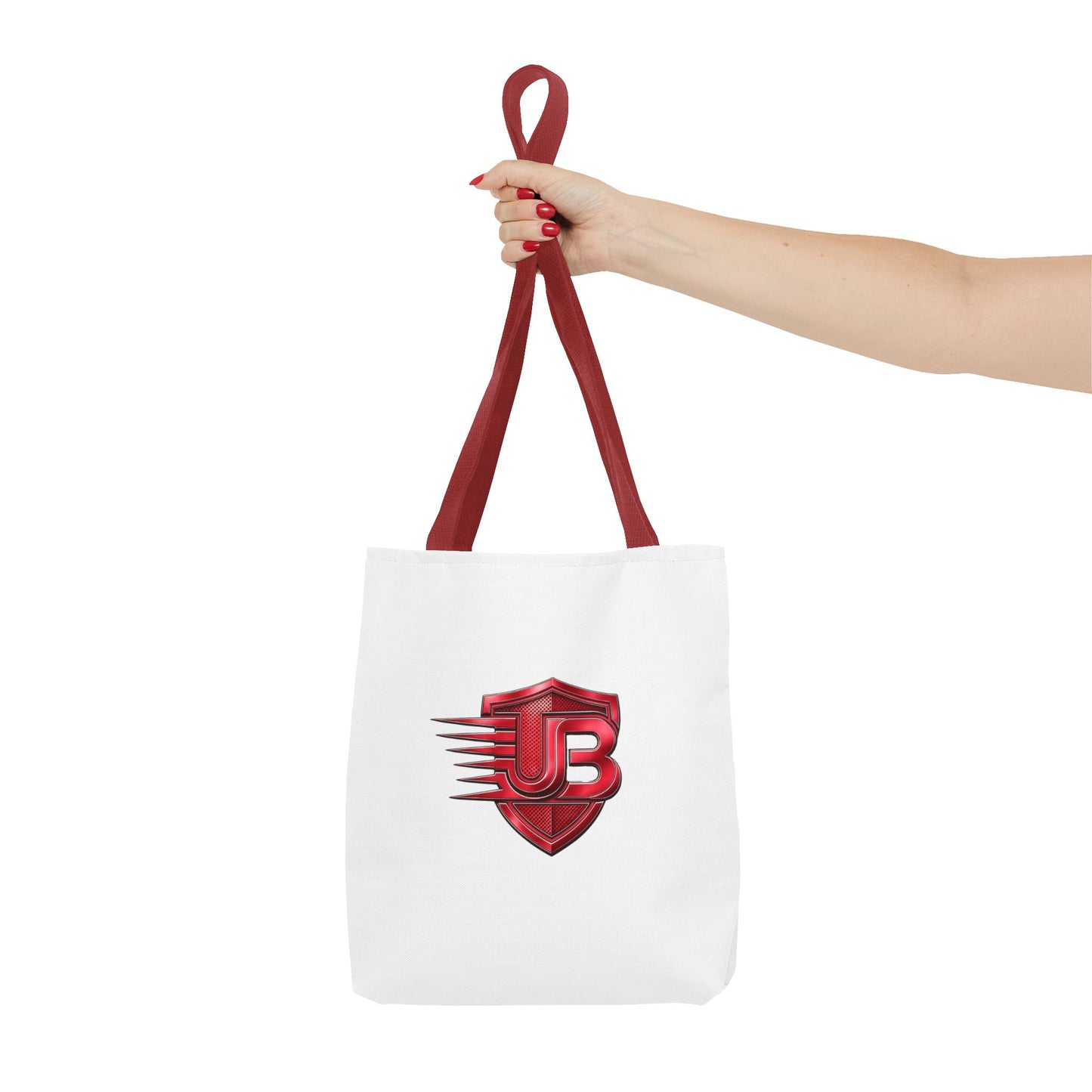 Red Shield JB Logo Tote Bag — Branded Lightweight Cotton Carryall
