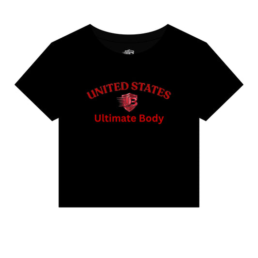 United States Ultimate Body Blueprint Crop Tee — Women's Micro Rib Baby Tee