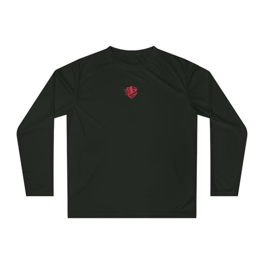 Performance Long Sleeve — Red Shield Gaming Logo Athletic Shirt