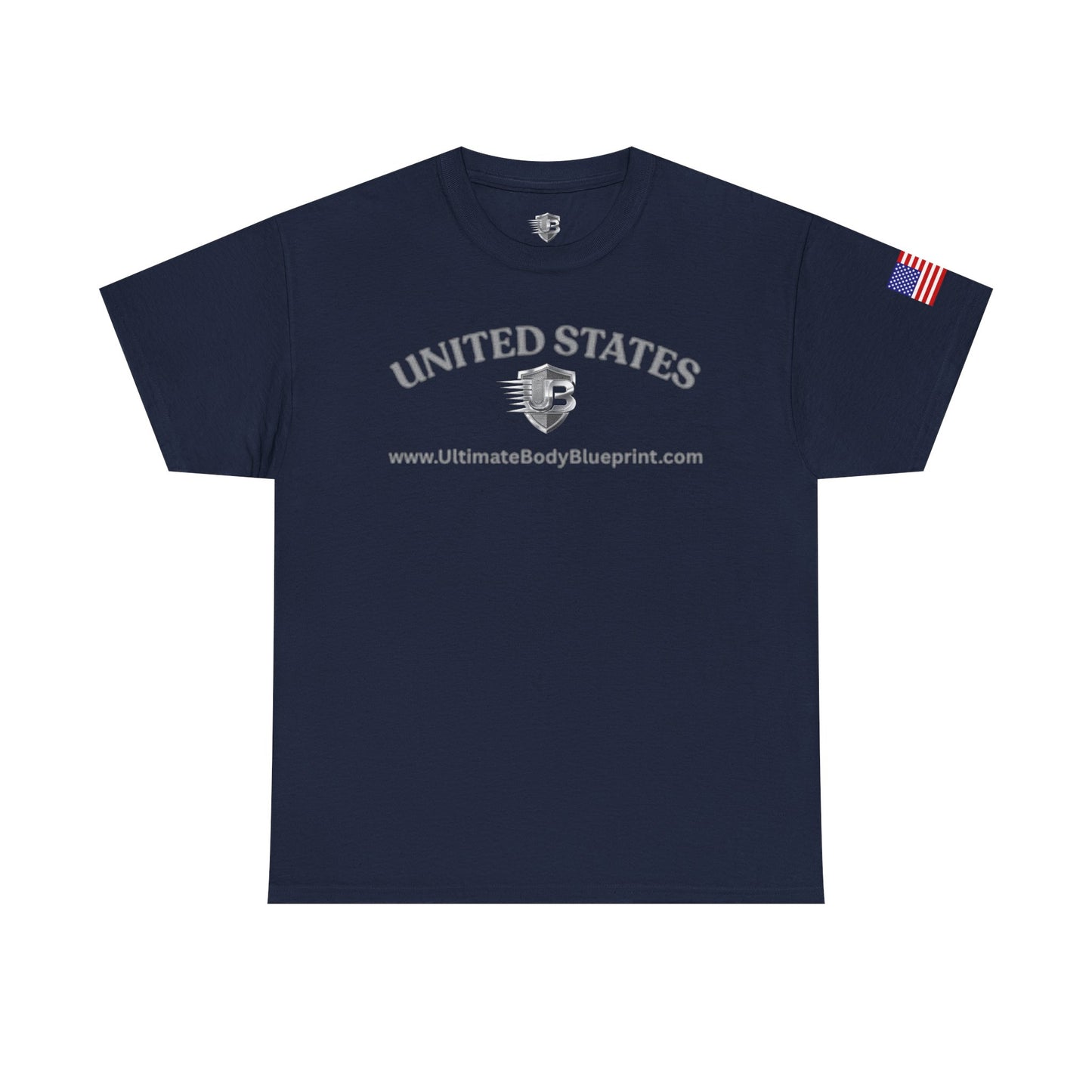United States Shield T‑Shirt — Patriotic Flag Sleeve Tee