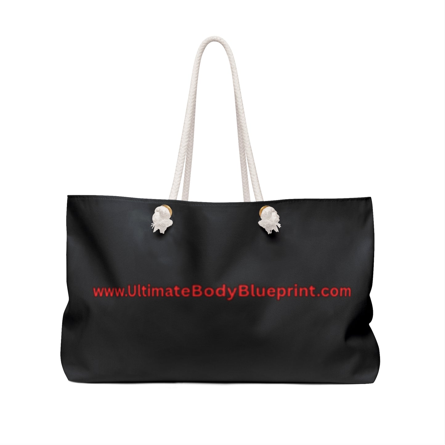 Ultimate Body Blueprint Weekender Bag — Black Fitness Logo Travel Tote