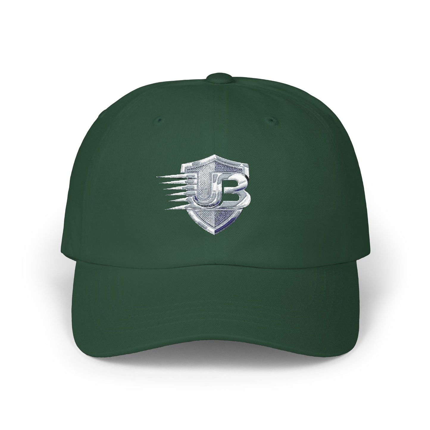 Vintage Shield Dad Cap – Retro Speed Emblem Baseball Hat