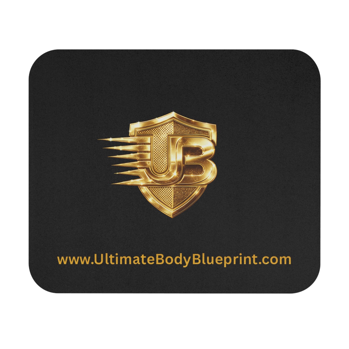 Ultimate Body Blueprint Logo Mouse Pad — Fitness Brand Desk Mat