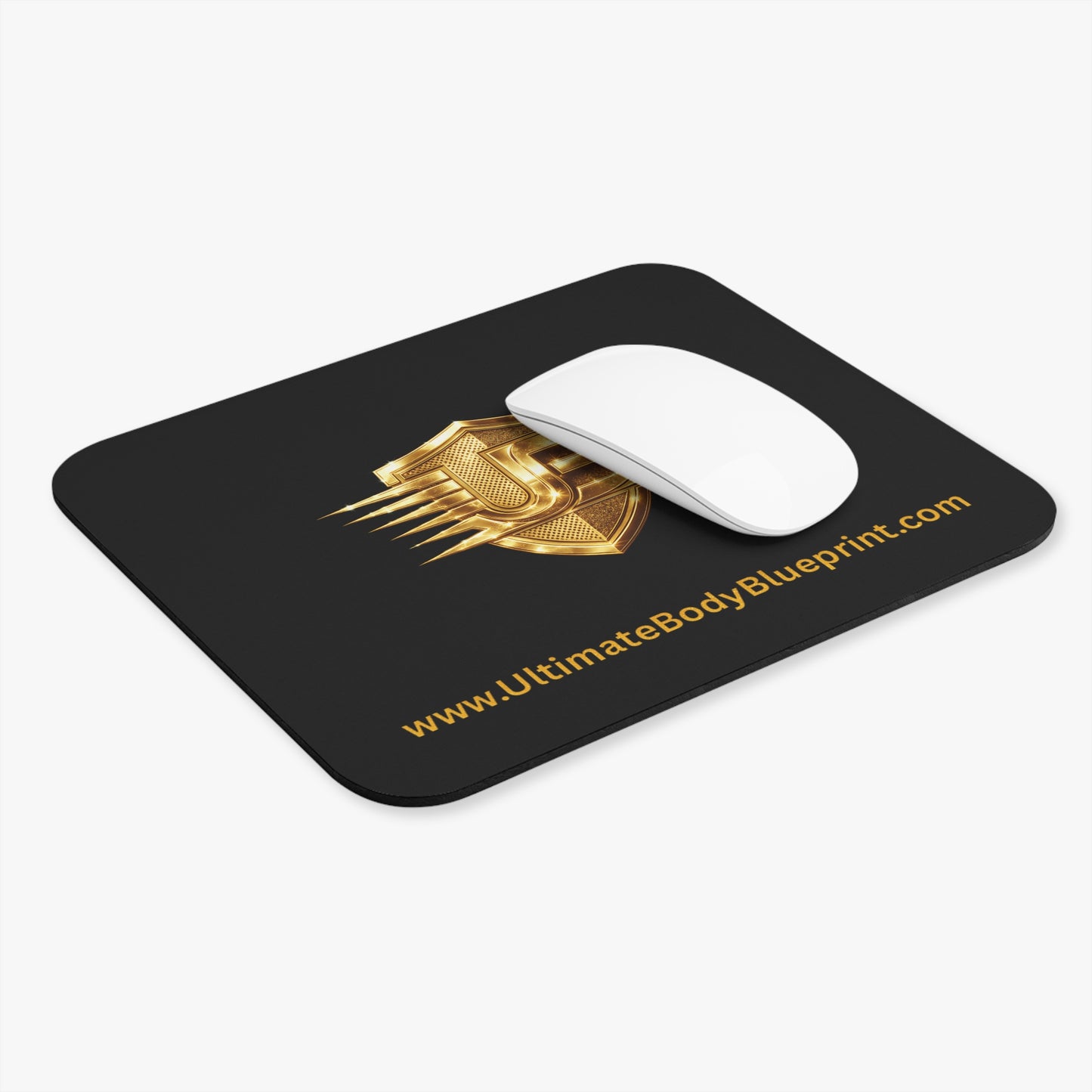 Ultimate Body Blueprint Logo Mouse Pad — Fitness Brand Desk Mat